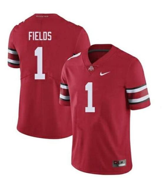 Women's Nike Ohio State Buckeyes #1 Justin Fields College NCAA Football Red Jersey