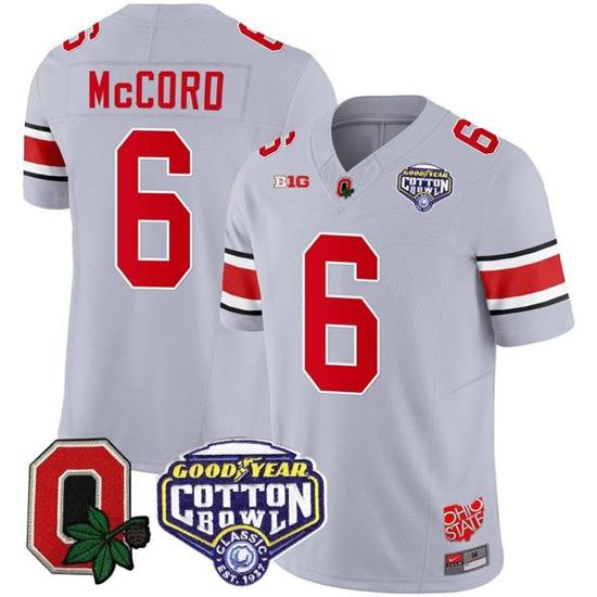 Women's Nike Kyle Mccord Jersey #6 Ohio State Buckeyes Good Year Cotton Bowl Patch Football Gray