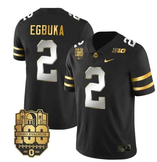 Women's Nike Ohio State Buckeyes Emeka Egbuka Jersey #2 College Football Stitched Black Limited