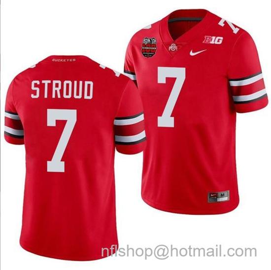 Women's Nike CJ Stroud Jersey #7 Ohio State Buckeyes Ohio Stadium Patch College Football Scarlet