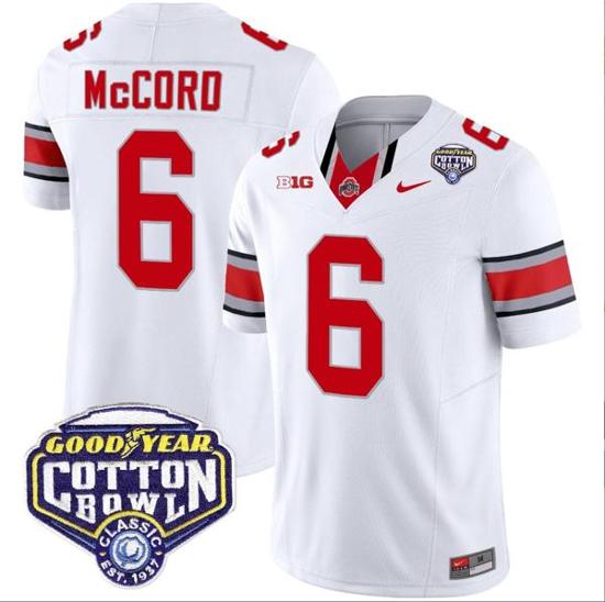 Women's Nike Kyle Mccord Jersey #6 Ohio State Buckeyes Cotton Bowl Patch Vapor Football White