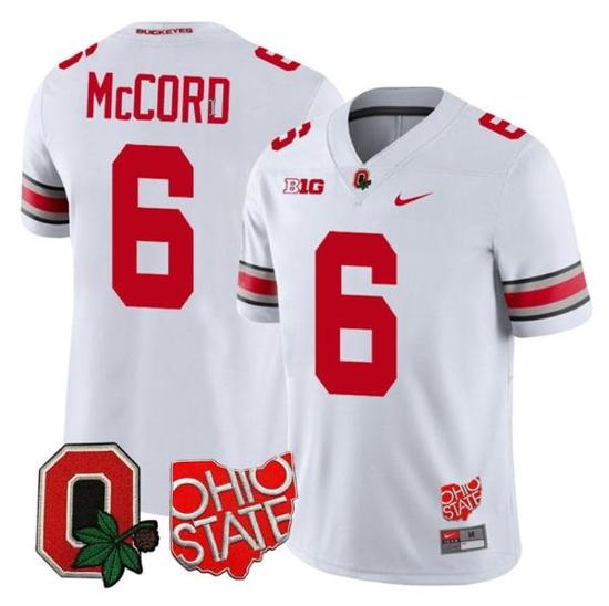 Women's Nike Kyle Mccord Jersey #6 Ohio State Buckeyes College Football Stitched Logo Patch White