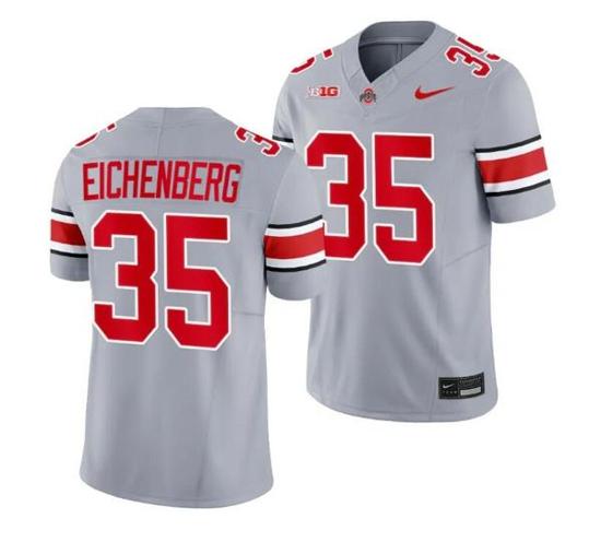 Women's Nike Tommy Eichenberg Jersey Ohio State Buckeyes #35 2023 Alternate Gray Limited Football