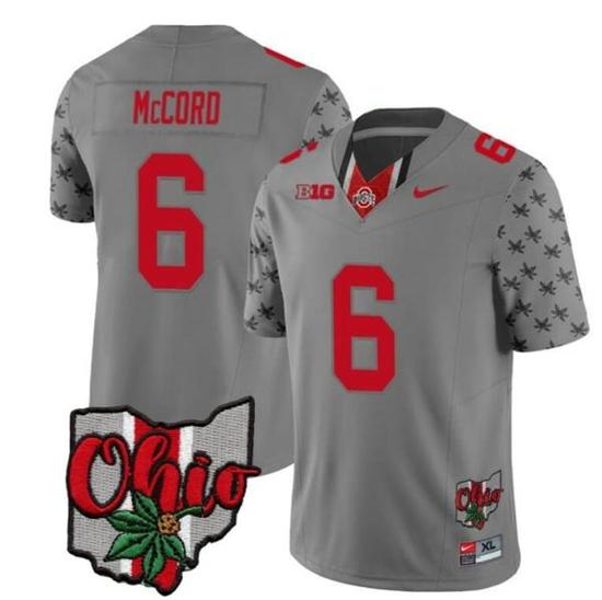 Women's Nike Ohio State Buckeyes Kyle Mccord Jersey #6 College Football Stitched Alternate 2023 Gray