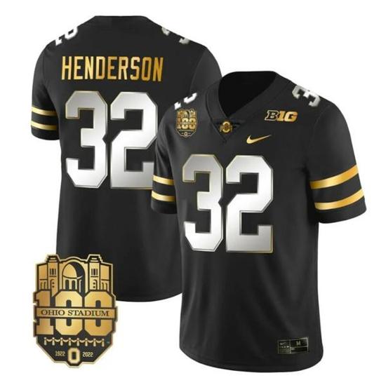 Women's Nike Ohio State Buckeyes TreVeyon Henderson Jersey #32 College Football Stitched Black Limited