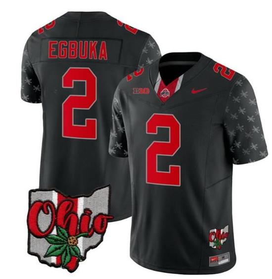 Women's Nike Ohio State Buckeyes Emeka Egbuka Jersey #2 College Football Stitched Alternate 2023 Black Limited