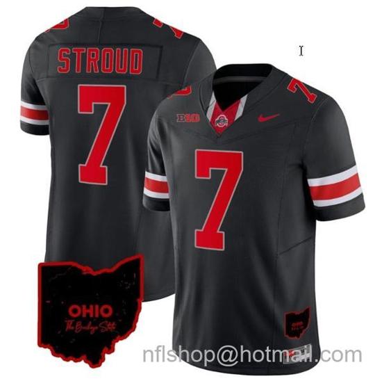 Women's Nike CJ Stroud Jersey #7 Ohio State Buckeyes College Football Stitched Vapor Limited Ohio Patch Gray