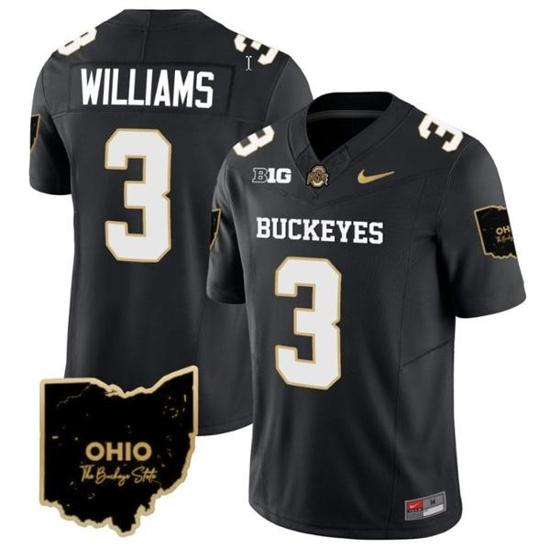 Women's Nike Miyan Williams Jersey #3 Ohio State Buckeyes College Football Stitched Special Vapor Limited Black