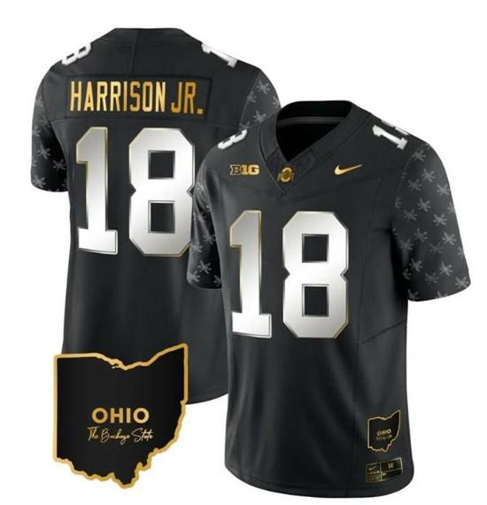 Women's Nike Ohio State Buckeyes Marvin Harrison Jr Jersey #18 College Football Stitched Alternate Black Limited