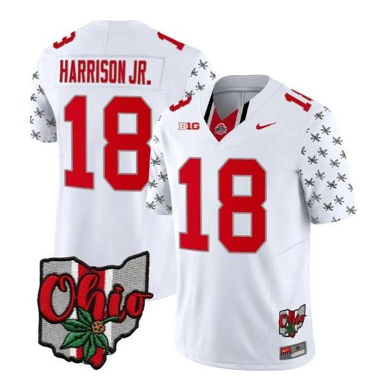 Women's Nike Ohio State Buckeyes Marvin Harrison Jr Jersey #18 College Football Stitched Alternate 2023 White Limited