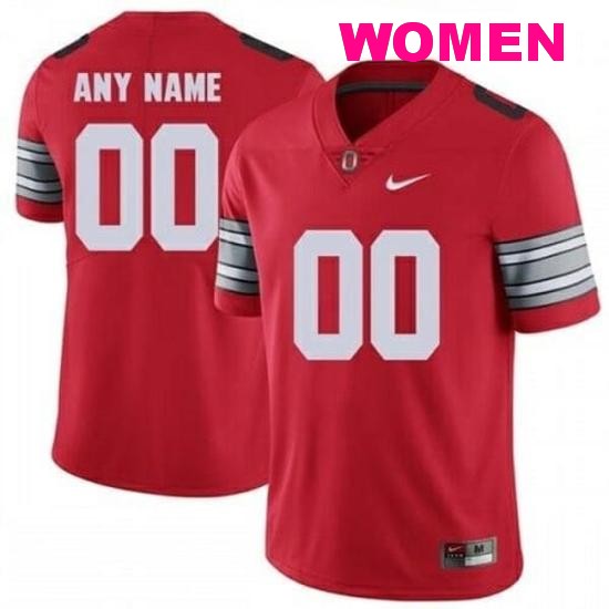 Women's Nike Ohio State Buckeyes Custom Jersey Name and Number NCAA Football Red