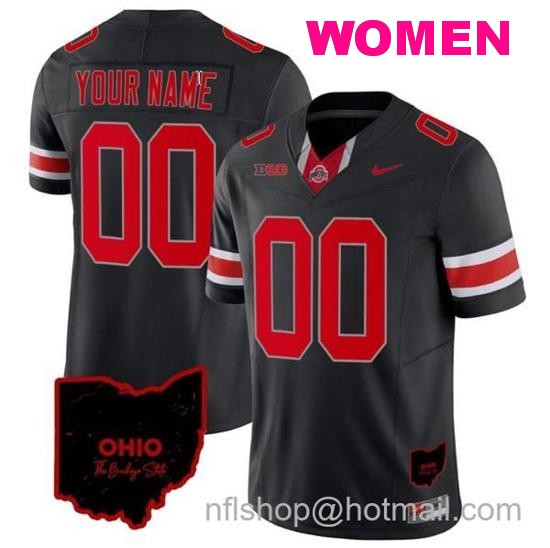 Women's Nike Custom Ohio State Buckeyes Jersey  Name and Number Vapor Limited College Football Stitched Ohio Patch Black