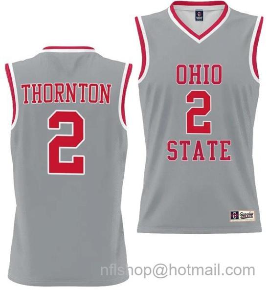 Women's GameDay Greats Bruce Thornton Jersey #2 Ohio State Buckeyes College Basketball Lightweight Gray