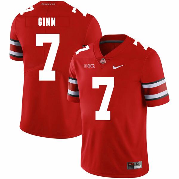 Nike Men's Ohio State Buckeyes #7 Ted Ginn Jr College Football Jersey Red