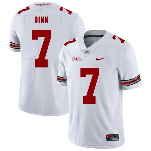 Nike Men's Ohio State Buckeyes #7 Ted Ginn Jr College Football Jersey White