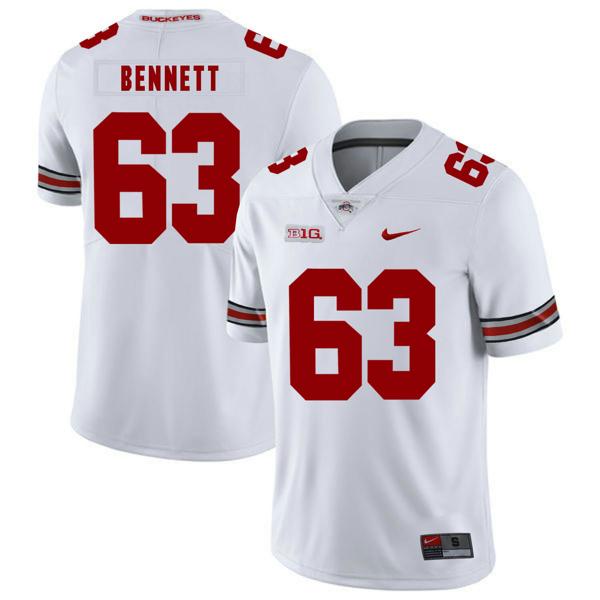Nike Men's Ohio State Buckeyes #63 Michael Bennett IV Football Jersey White