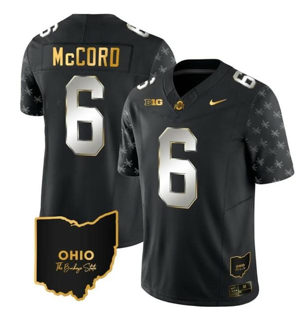 Nike Men's Ohio State Buckeyes Kyle Mccord Jersey #6 College Football Stitched Alternate Black Limited