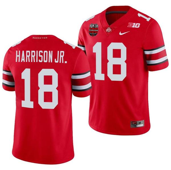 Nike Men's Marvin Harrison Jr Jersey #18 Ohio State Buckeyes Ohio Stadium Patch College Football Scarlet