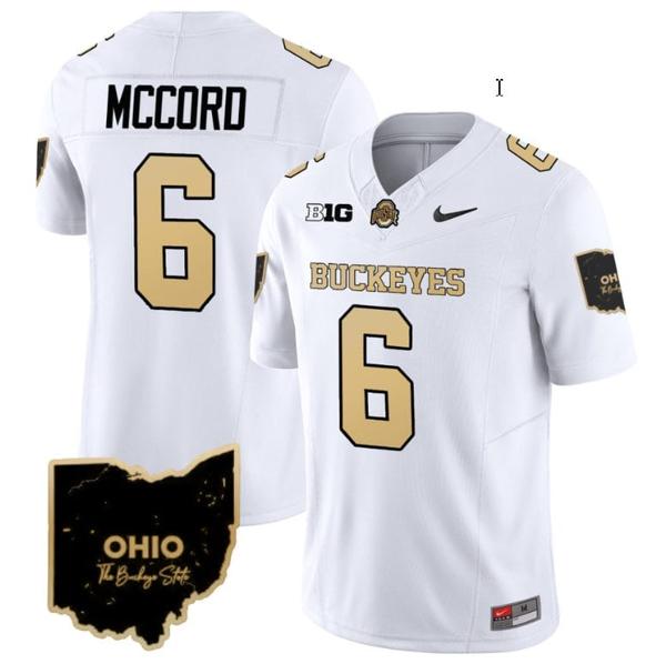 Nike Men's Kyle Mccord Jersey #6 Ohio State Buckeyes College Football Stitched Special Vapor Limited White