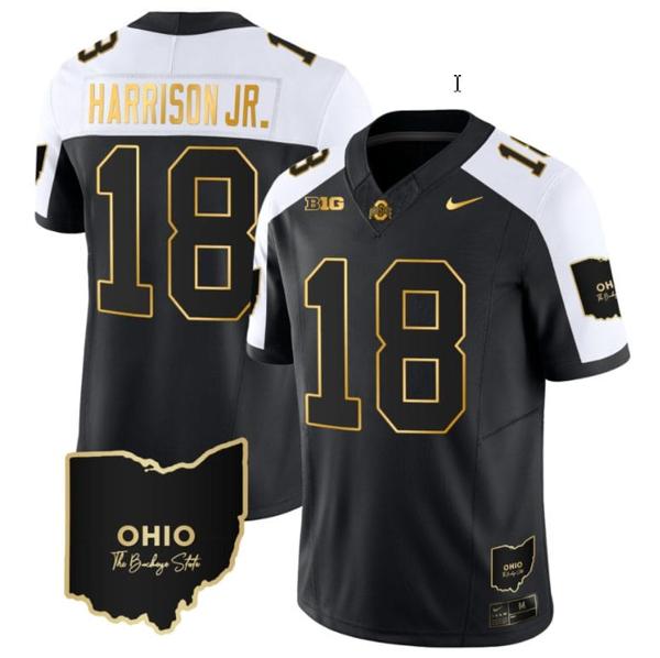 Nike Men's Marvin Harrison Jr Jersey #18 Ohio State Buckeyes College Football Stitched Special Vapor Limited Ohio Patch Alternate