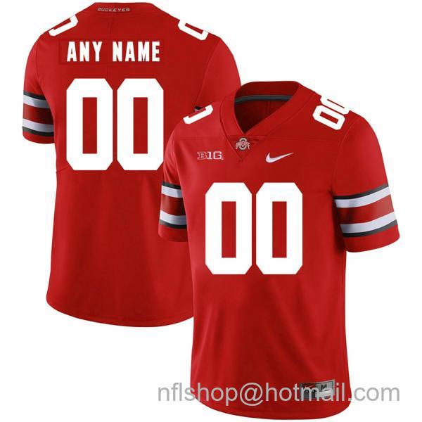 Nike Men's Custom Ohio State Buckeyes Jersey Name and Number Football Big Patch Red