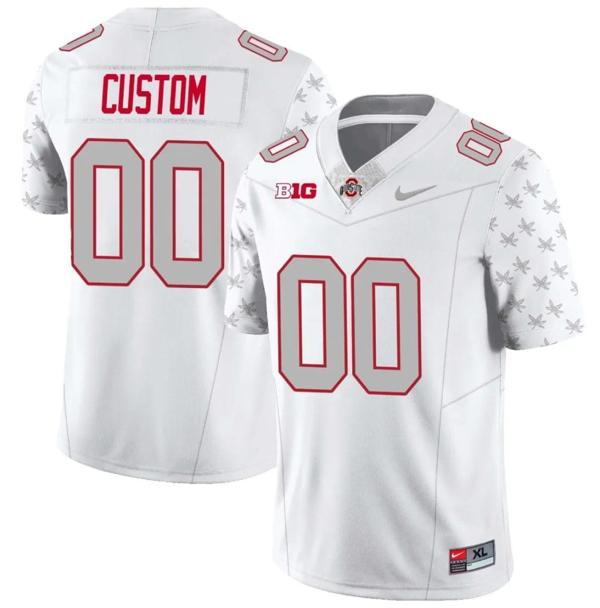 Nike Men's Custom Ohio State Jersey Name and Number Football Stitched Style 1 White Special