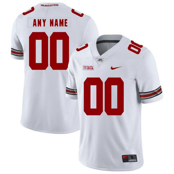 Nike Men's Ohio State Buckeyes Custom Jersey Name and Number Football Big Patch White