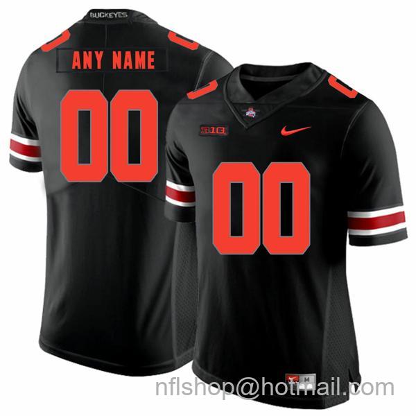 Nike Men's Custom Ohio State Buckeyes Jersey Name and Number Football Big Patch Black