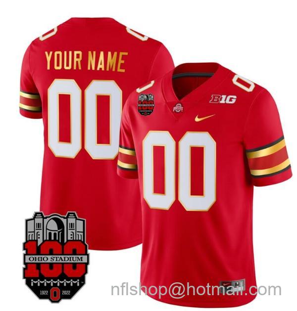 Nike Men's Custom Ohio State Buckeyes Jersey Name and Number College Football Stitched Gold Trim Scarlet