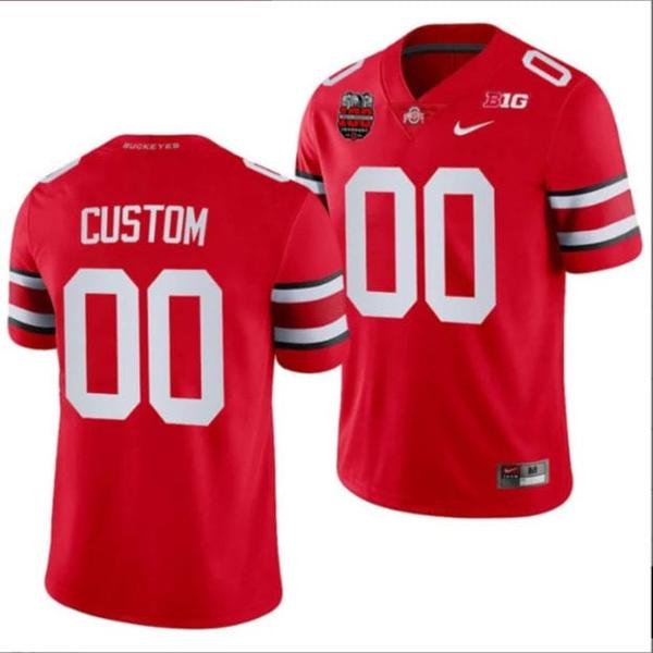 Nike Men's Custom Ohio State Buckeyes Jersey Name and Number Ohio Stadium Patch College Football Red