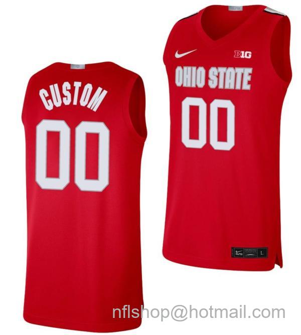 Nike Men's Custom Ohio State Buckeyes Jersey Name and Number College Basketball Limited Scarlet