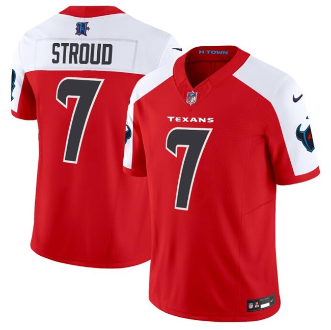 Men's Houston Texans #7 C.J. Stroud Red_White 2024 F.U.S.E. Vapor Limited Stitched Jersey