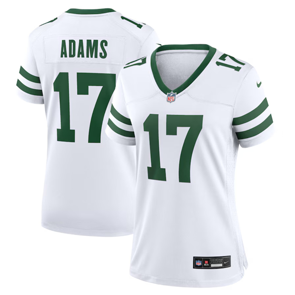 Women's New York Jets #17 Davante Adams White Stitched Jersey(Run Small)