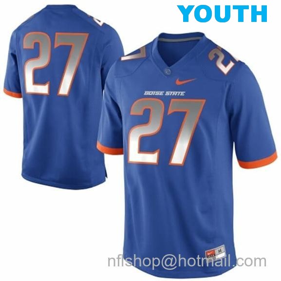 Youth Men's Boise State Broncos #27 Jay Ajayi College Football Jersey Blue88