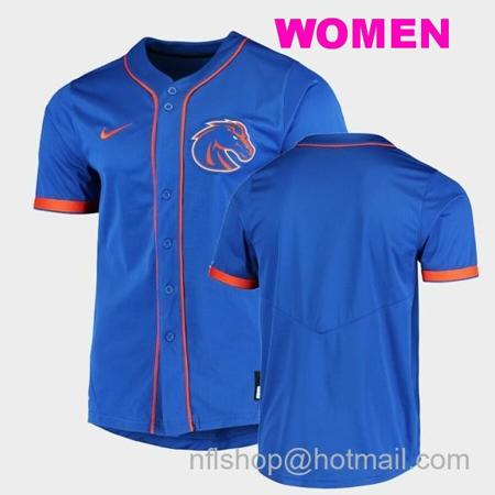 Women's Men's Boise State Broncos Custom Name Number Royal College Baseball Jersey1010