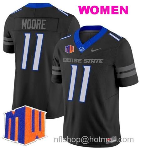 Women's Men's Kellen Moore Jersey #11 Boise State Broncos 2024 F.U.S.E. Vapor Limited College Football Stitched Black2828