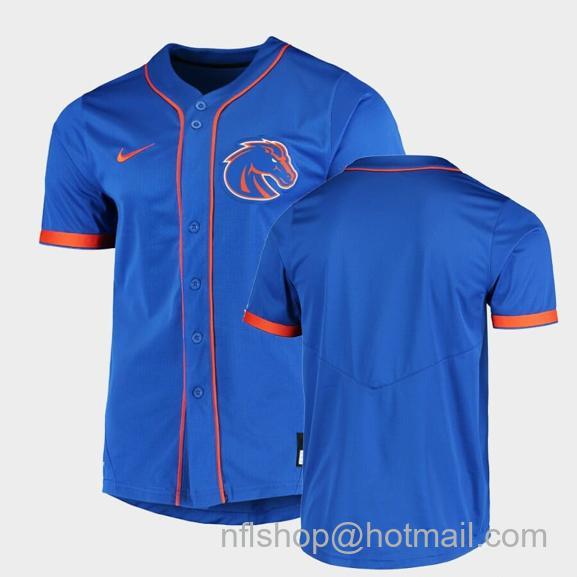 Men's Boise State Broncos Custom Name Number Royal College Baseball Jersey10