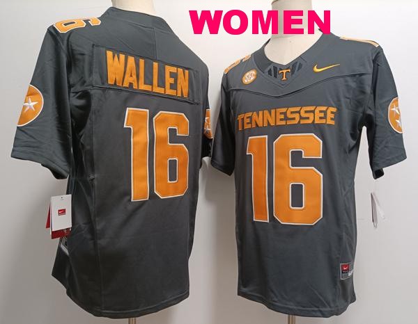 Women's Tennessee Volunteers #16 Peyton Manning Grey Vapor F.U.S.E. Limited College Stitched Jersey