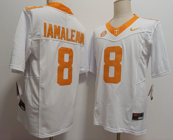 Men's Tennessee Volunteers #8 Nico Iamaleava White Vapor F.U.S.E. Limited College Stitched Jersey