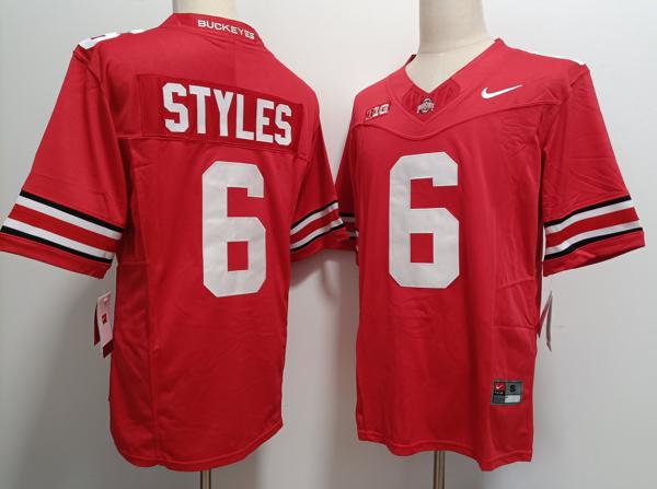 Men's Ohio State Buckeyes #6 Sonny Styles Red Vapor F.U.S.E. Limited College Football Jersey