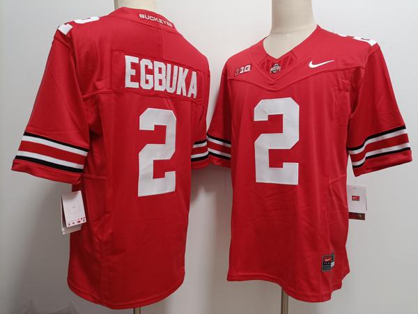 Men's Ohio State Buckeyes #2 Emeka Egbuka Red Vapor F.U.S.E. Limited College Stitched Jersey