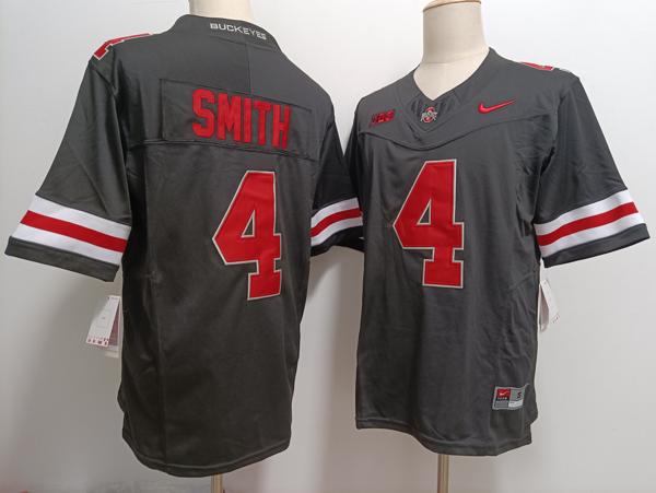 Men's Ohio State Buckeyes #4 Jeremiah Smith Black F.U.S.E. College Stitched Jersey