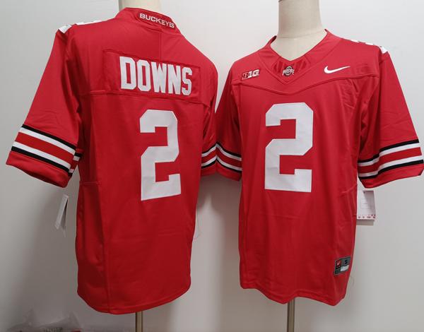 Men's Ohio State Buckeyes #2 Caleb Downs Red Vapor F.U.S.E. Limited College Stitched Jersey