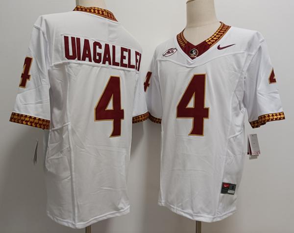 Men's Florida State Seminoles #4 DJ Uiagalelei White Vapor F.U.S.E. Limited College Stitched Jersey