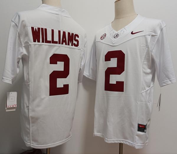 Men's Alabama Crimson Tide #2 Ryan Williams White Vapor F.U.S.E. Limited College Stitched Jersey