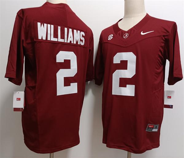 Men's Alabama Crimson Tide #2 Ryan Williams Red Vapor F.U.S.E. Limited Stitched Football Jersey