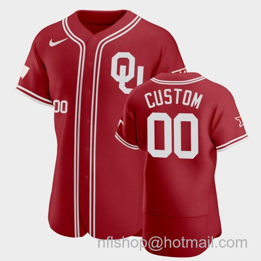 Men's Nike Oklahoma Sooners Custom Name and Number Red Vapor Prime College Baseball Jersey