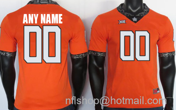 Men's Nike Custom Oklahoma State Cowboys Football Jersey Name Number Orange