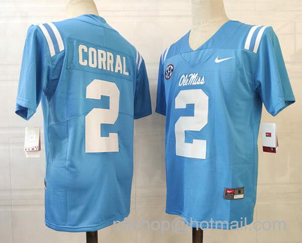 Men's Nike Ole Miss Corral Jersey #2 NCAA Football