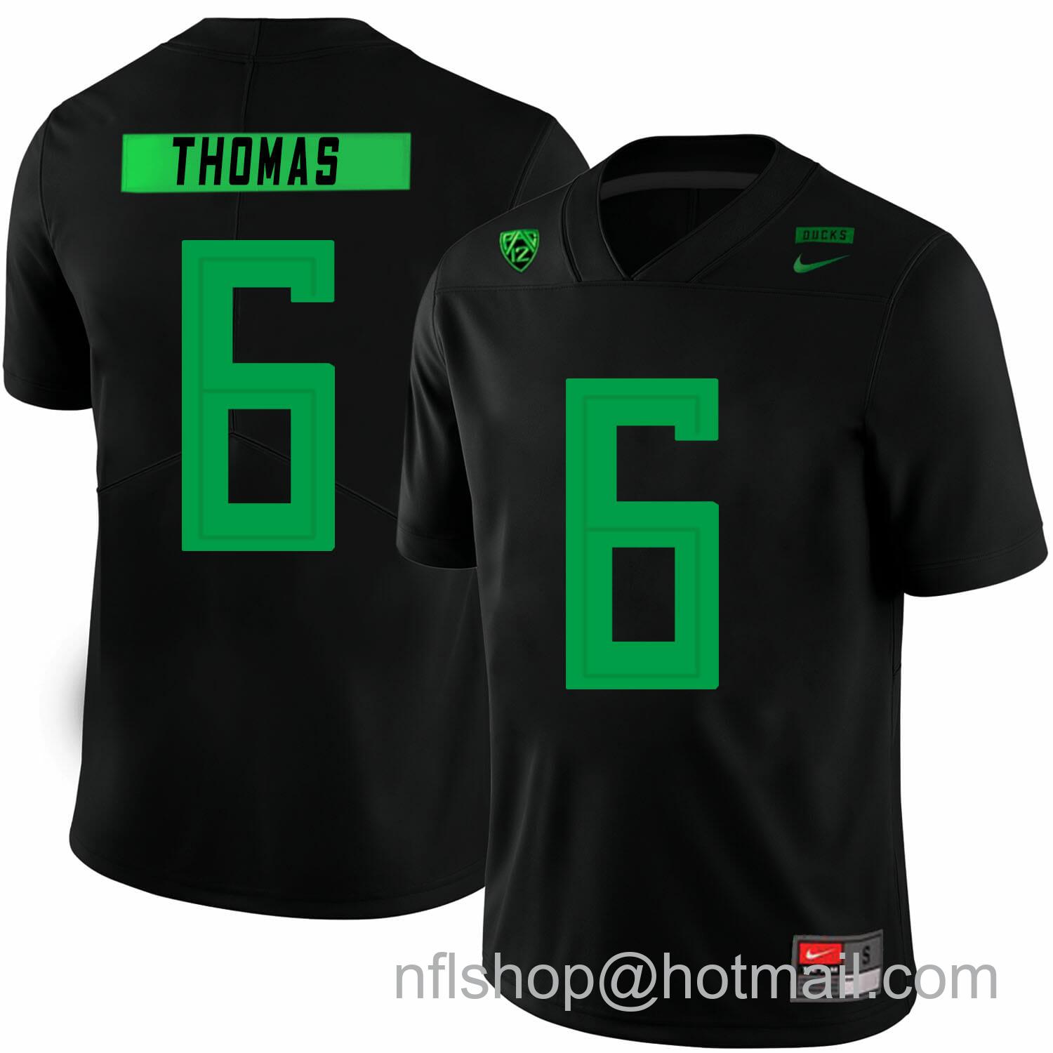 Men's Nike Oregon Ducks #6 De'Anthony Thomas College Football Jersey Black